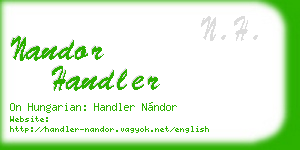 nandor handler business card